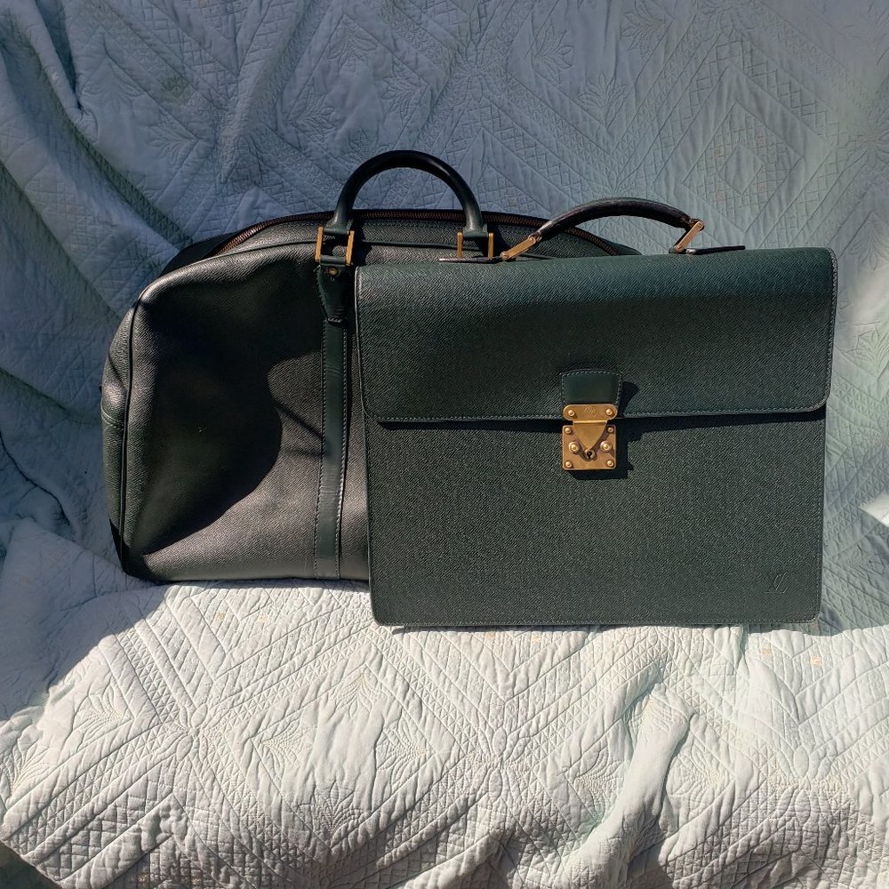 Lous Vuitton Moscova Taiga Business + Louis Vuitton Kendall Duffel Bag